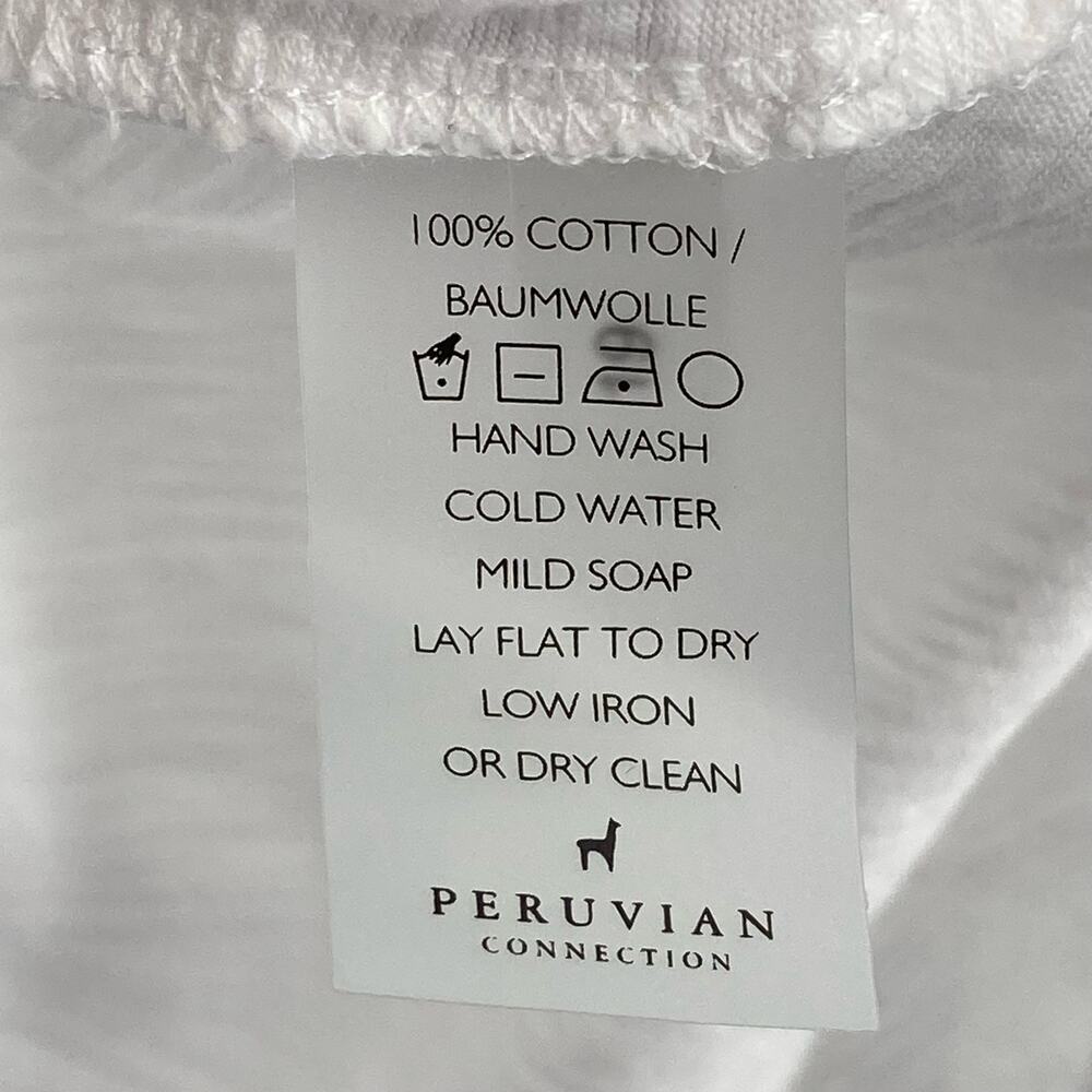 Peruvian Connection Asymmetrical White Tunic Top … - image 6